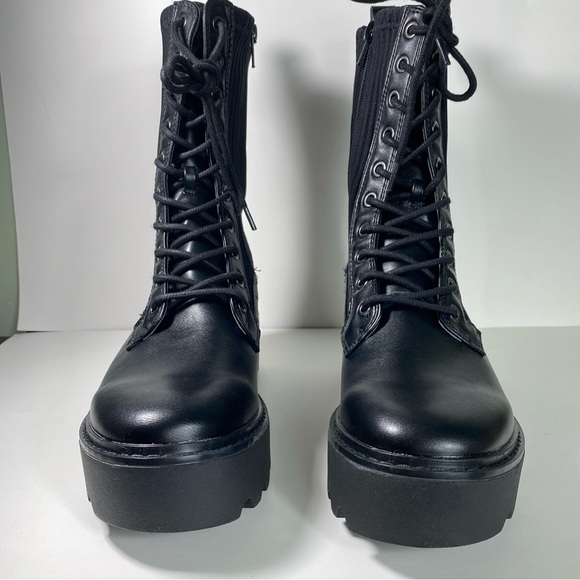 NWT Bar III women’s size 6.5 black combat boots - Picture 4 of 10